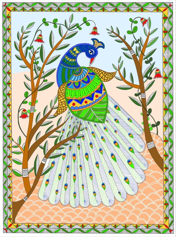 Madhubani Peacok