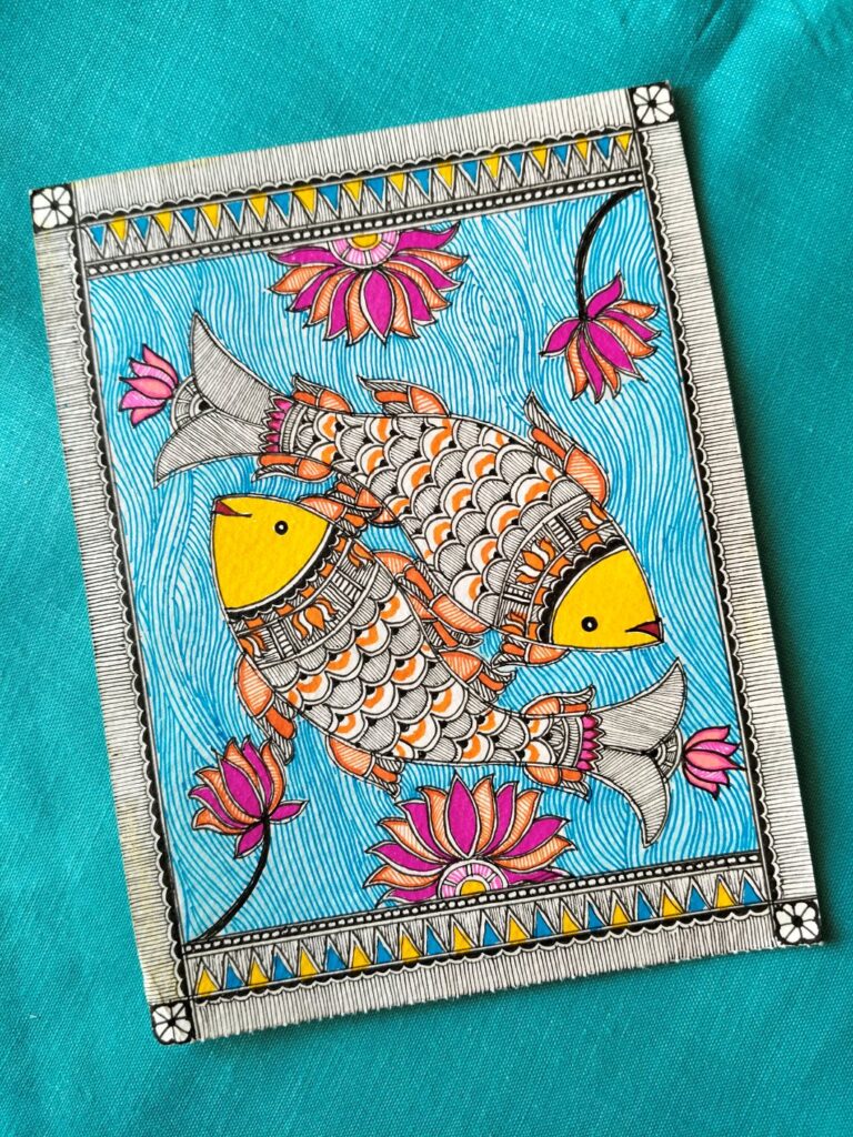 fish mithila painting