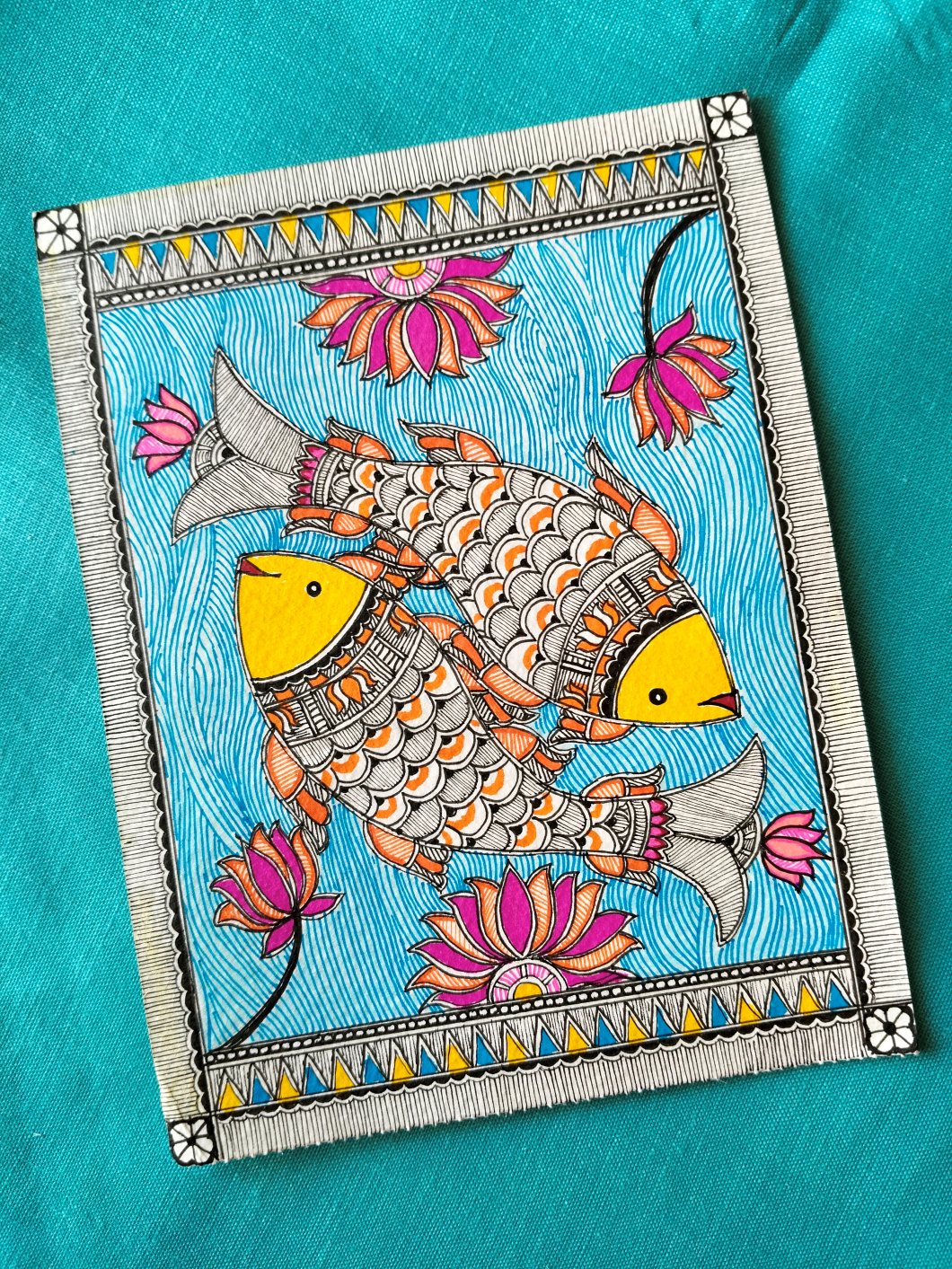 fish mithila painting