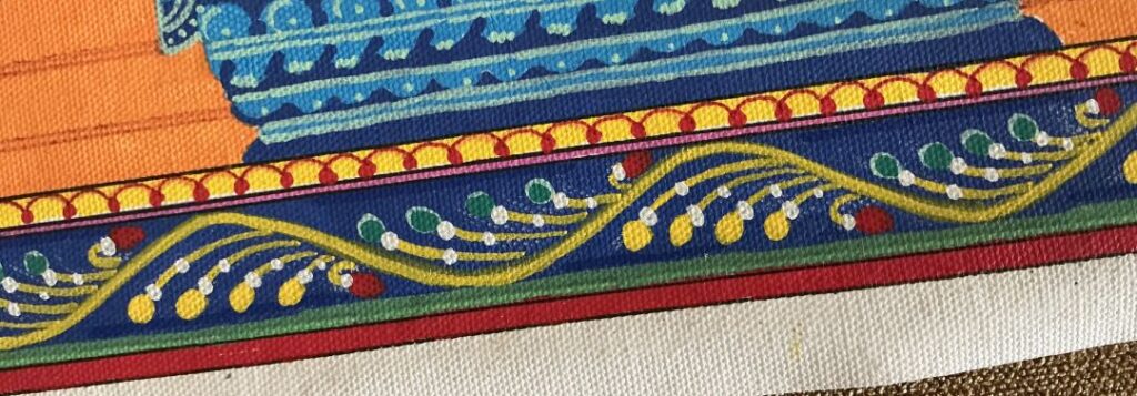 Closeup of Jagannath Pattachitra border